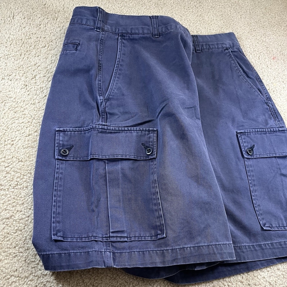 Polo Ralph Lauren Chino Relax Fit Shorts Men 40W Blue 100% Cotton EUC Vintage - Picture 2 of 11